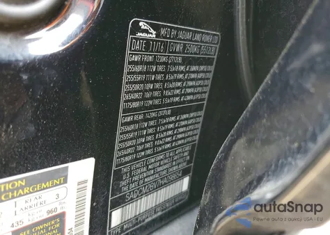 2017 Jaguar F-Pace S from USA, damaged, VIN SADCM2BV7HA098654